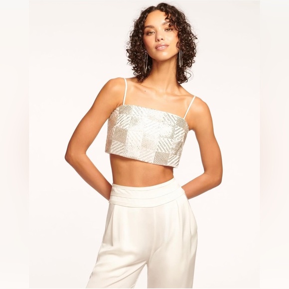 RAMY BROOK***Sequined Embellised Top w/ Matching Mini Skirt***Small $785 - Picture 2 of 6